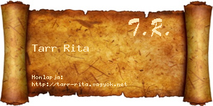 Tarr Rita névjegykártya